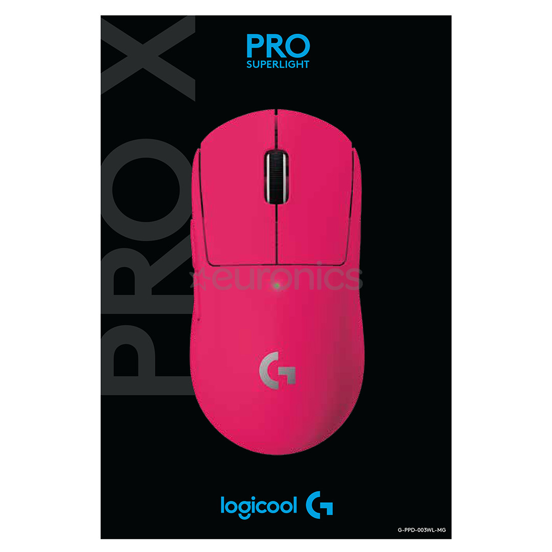 Logitech G Pro X, punane - Juhtmevaba optiline hiir
