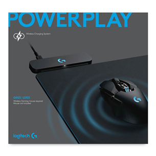 Logitech G POWERPLAY, черный - Коврик для мыши