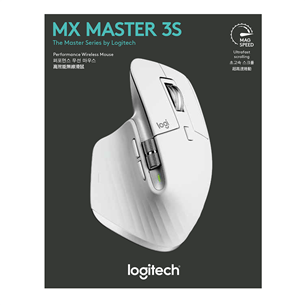 Logitech MX Master 3s, vaikne, hall - Juhtmevaba hiir