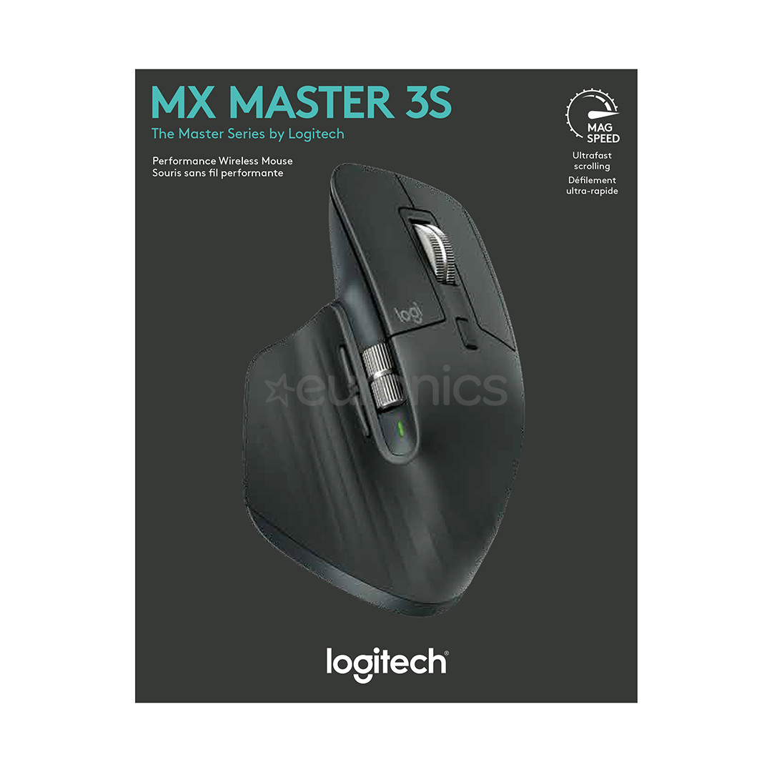 Logitech MX Master 3s, vaikne, must - Juhtmevaba hiir