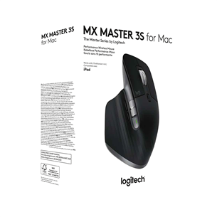 Logitech MX Master 3S, silent, black - Wireless Mouse for Mac