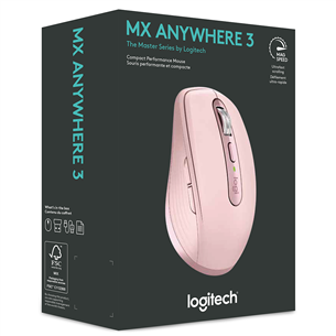 Logitech MX Anywhere 3, roosa - Juhtmevaba laserhiir