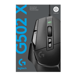 Logitech G502 X, black - Wired Optical Mouse