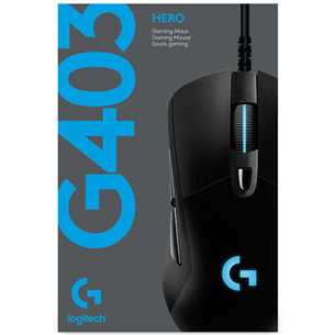 Logitech G403 Hero, must - Juhtmega optiline hiir