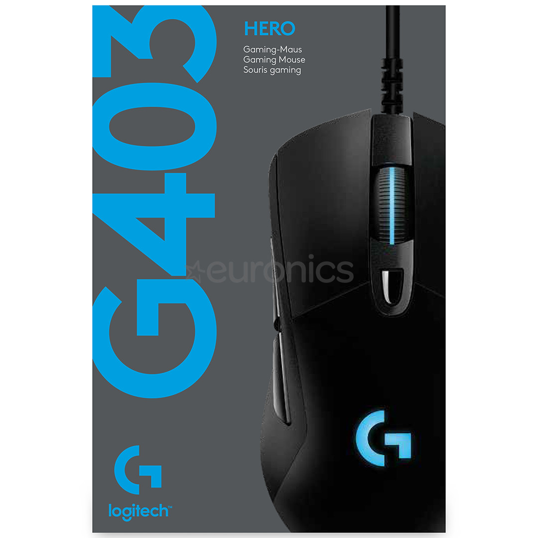 Logitech G403 Hero, must - Juhtmega optiline hiir