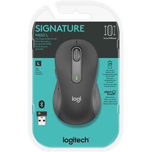 Logitech Signature M650 L, черный - Беспроводная оптическая мышь