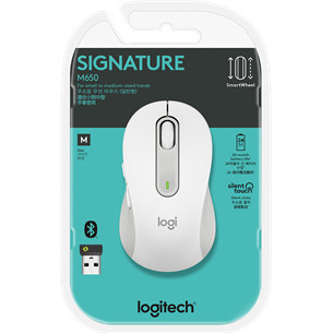 Logitech Signature M650, silent, white - Wireless Optical Mouse