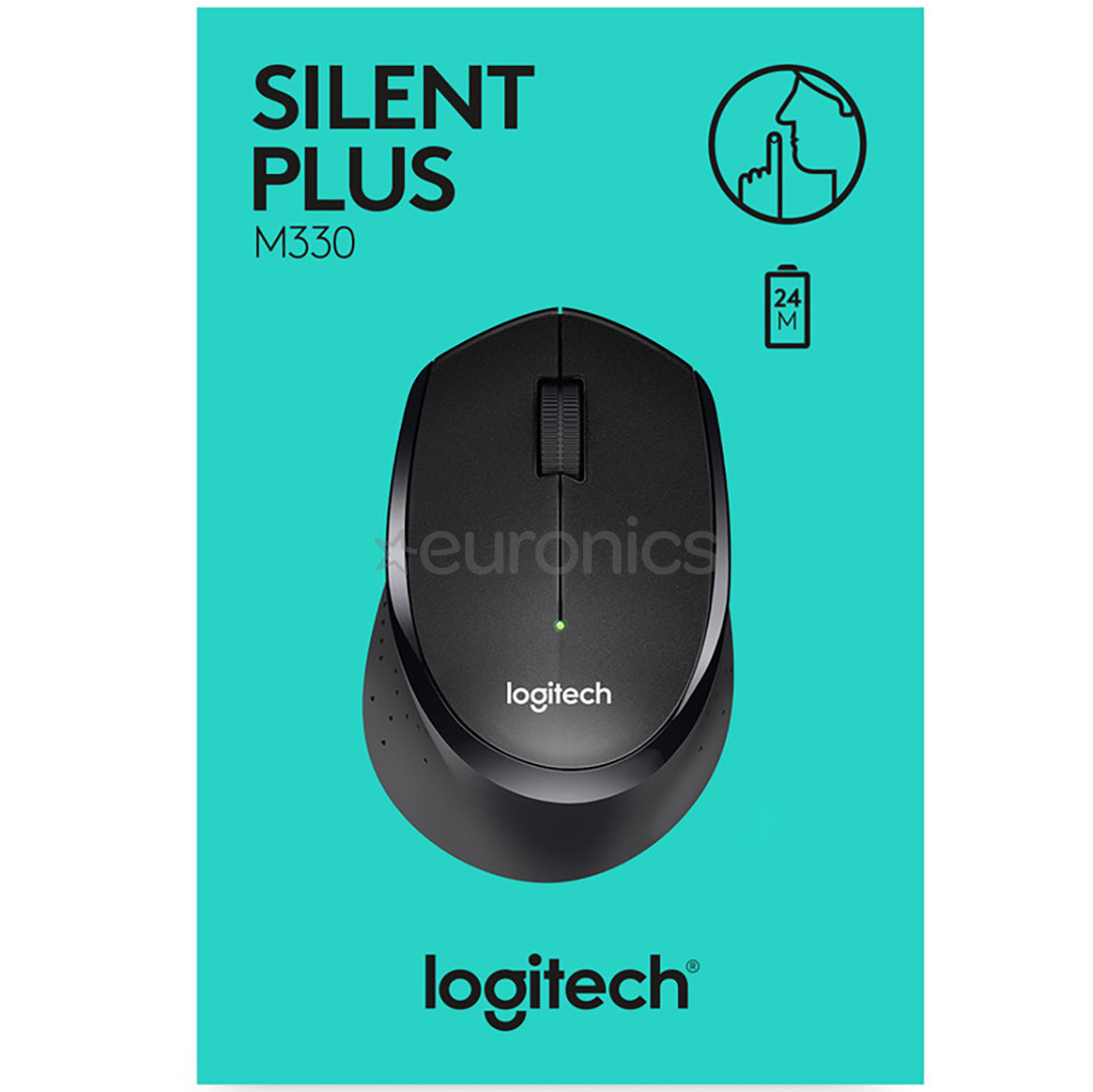 Logitech M330 Silent Plus, black - Wireless Optical Mouse