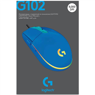 Logitech G102 LightSync, blue - Wired Optical Mouse
