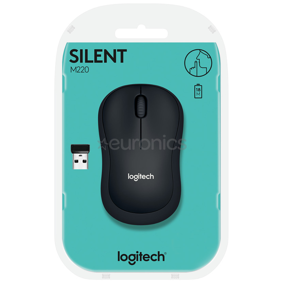Logitech M220 Silent, black - Wireless Optical Mouse