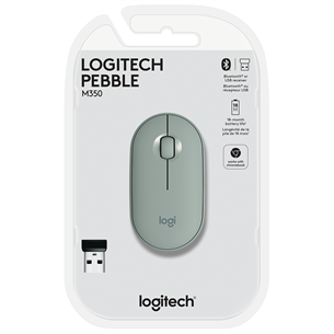 Logitech Pebble M350, green - Wireless Optical Mouse