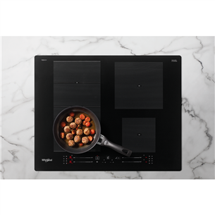 Whirlpool, width 59 cm, frameless, black - Built-in Induction Hob