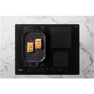 Whirlpool, width 59 cm, frameless, black - Built-in Induction Hob