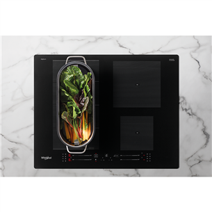 Whirlpool, width 59 cm, frameless, black - Built-in Induction Hob