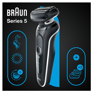 Braun Series 5, Wet & Dry, must - Pardel