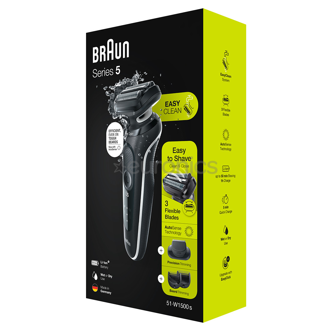 Braun Series 5, Wet & Dry, must - Pardel