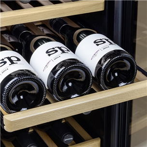 Caso WineComfort 24, 24 pudelit, kõrgus 83 cm, must/roostevaba teras- Veinikülmik