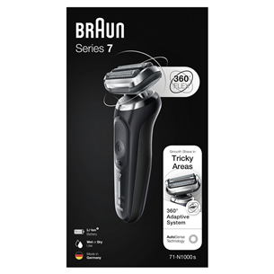 Braun, series 7, Wet & Dry, must - Pardel