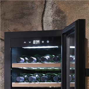 Caso WineExclusive 24 Smart, 24 pudelit, kõrgus 88 cm, must - Veinikülmik