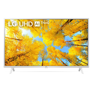 LG UQ7690, 43'', 4K UHD, LED LCD, боковые ножки, белый - Телевизор