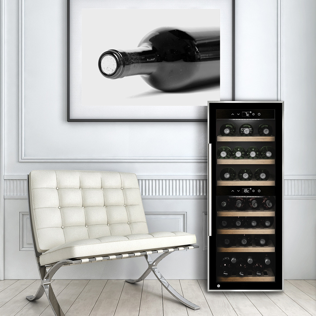 Caso WineComfort 38, 38 бутылок, высота 104 см, черный - Винный шкаф
