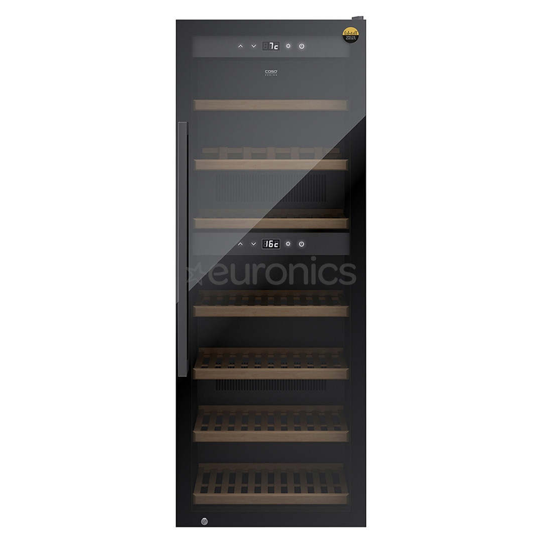 Caso WineExclusive 126 Smart, 126 бутылок, высота 159 см, черный - Винный шкаф
