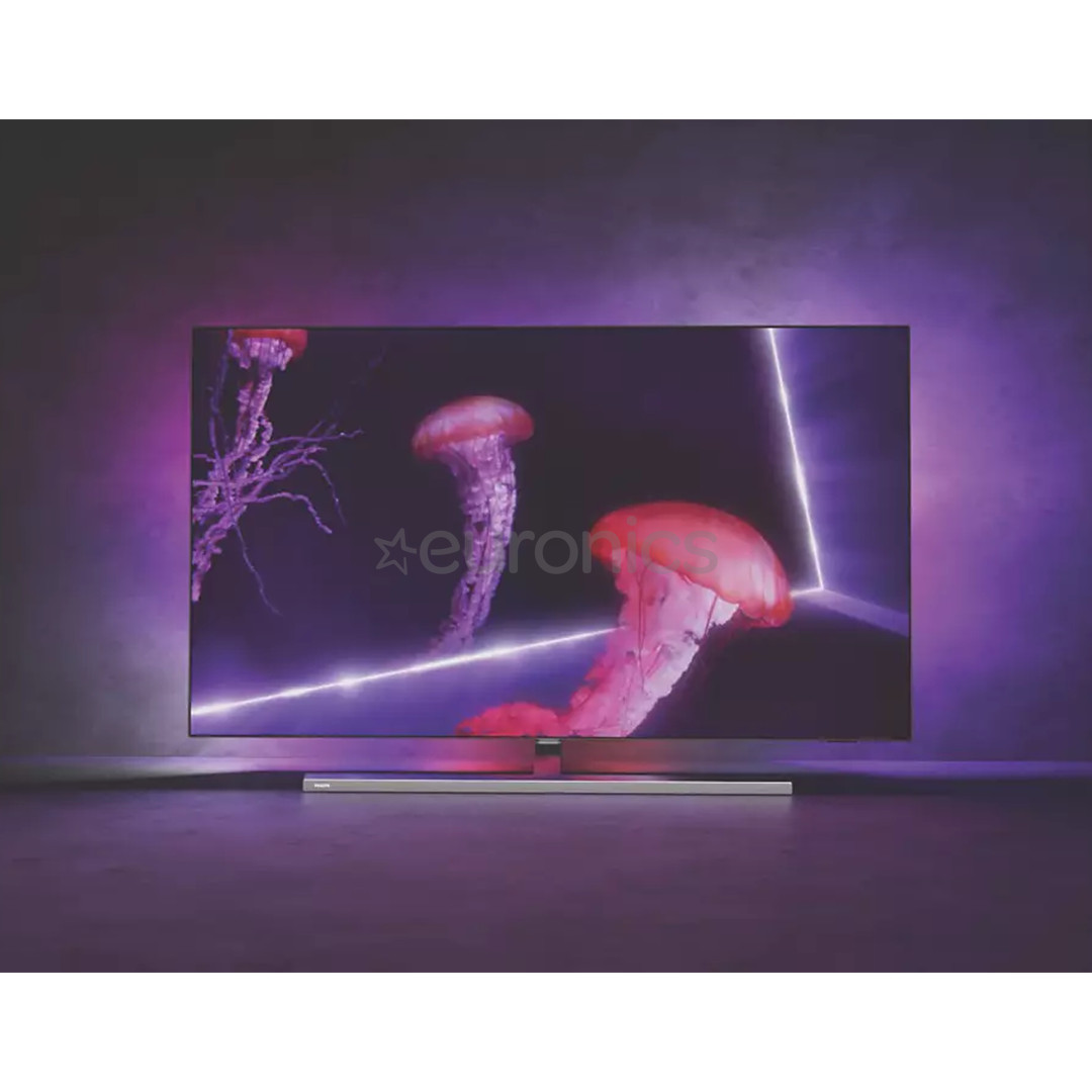 Philips OLED857, 48", 4K UHD, OLED, central stand, gray - TV
