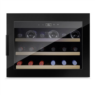 Caso WineSafe 18, 18 bottles, height 46 cm, black - Built-in Wine Cooler 00627