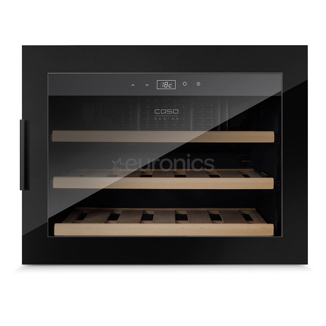 Caso WineSafe 18, 18 bottles, height 46 cm, black - Built-in Wine Cooler