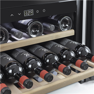 Caso WineSafe 18, 18 бутылок, высота 46 см, черный - Интегрируемый винный шкаф