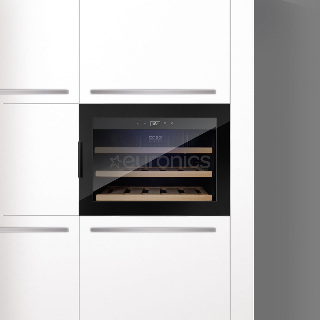 Caso WineSafe 18, 18 bottles, height 46 cm, black - Built-in Wine Cooler