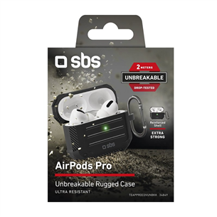 SBS Shockproof Case, Apple AirPods Pro, must - Ümbris