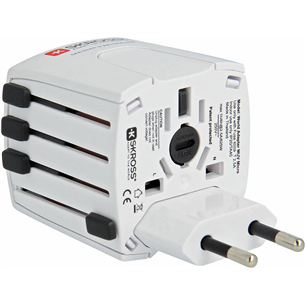 Skross MUV Micro, white - Travel adapter