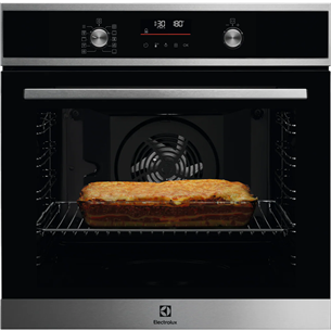 Electrolux SurroundCook 600, пиролитическая очистка, 45 настроенных программ, 72 л, нерж. сталь - Интегрируемый духовой шкаф EOF6P76X2