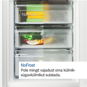 Bosch, NoFrost, 440 L, height 203 cm, black - Refrigerator