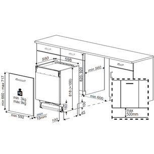 Built-in dishwasher Beko (15 place settings)