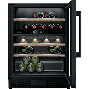 Bosch Series 6, 44 bottles, height 82 cm, black - Built-in Wine Cooler