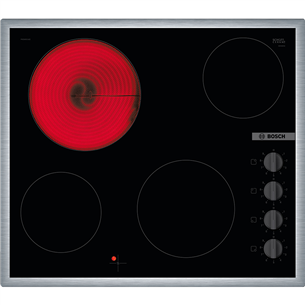 Bosch, laius 58,3 cm, terasraamiga, must - Integreeritav keraamiline pliidiplaat PKE645CA2E