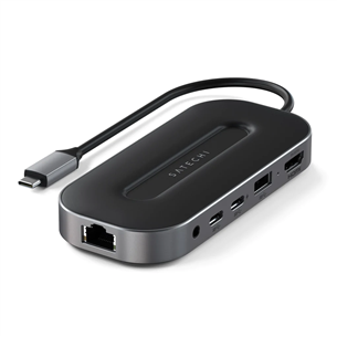 Satechi USB-4 Multiport + 2.5G Ethernet, tumehall - USB jagaja