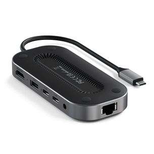 Satechi USB-4 Multiport + 2.5G Ethernet, tumehall - USB jagaja