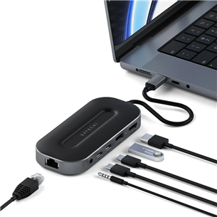 Satechi USB-4 Multiport + 2.5G Ethernet, dark gray - USB hub