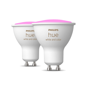 Philips Hue White and Color Ambiance, GU10, 2 tk, värviline - Nutivalgusti komplekt 929001953112