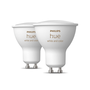 Philips Hue White and Color Ambiance, GU10, 2 шт., цветной - Комплект умных ламп