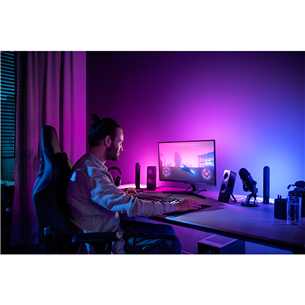 Philips Hue Play Gradient PC Lightstrip, 24''-27'' + sild, must/valge - LED valgusriba arvutile