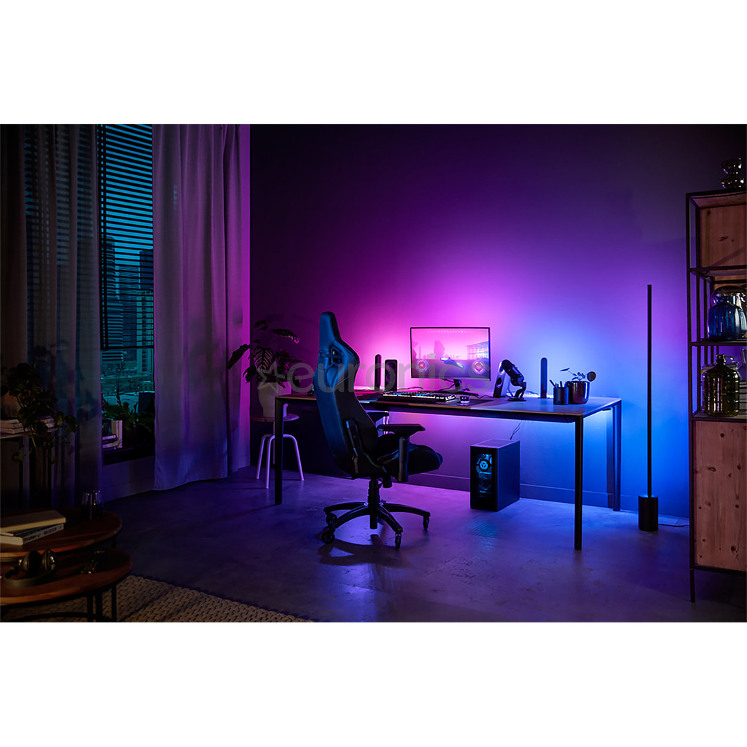 Philips Hue Play Gradient PC Lightstrip, 32''-34'' + мост, черный/белый - Умная светодиодная лента для монитора