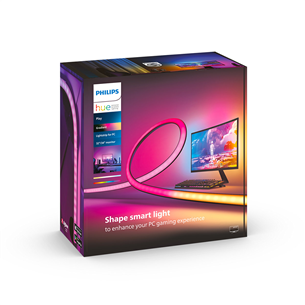 Philips Hue Play Gradient PC Lightstrip, 32''-34'', must/valge - LED valgusriba arvutile