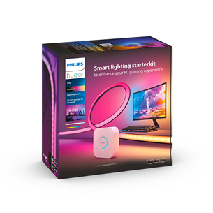 Philips Hue Play Gradient PC Lightstrip, 3x 24''-27'' + мост, черный/белый - Умная светодиодная лента для монитора