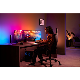 Philips Hue Play Gradient PC Lightstrip, 3x 24''-27'' + sild, must/valge - LED valgusriba arvutile