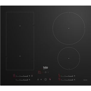 Beko, Beyond, width 59 cm, frameless, black - Built-in Induction Hob HII64730UFT