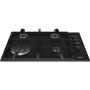 Beko, width 61 cm, black - Built-in Gas Hob